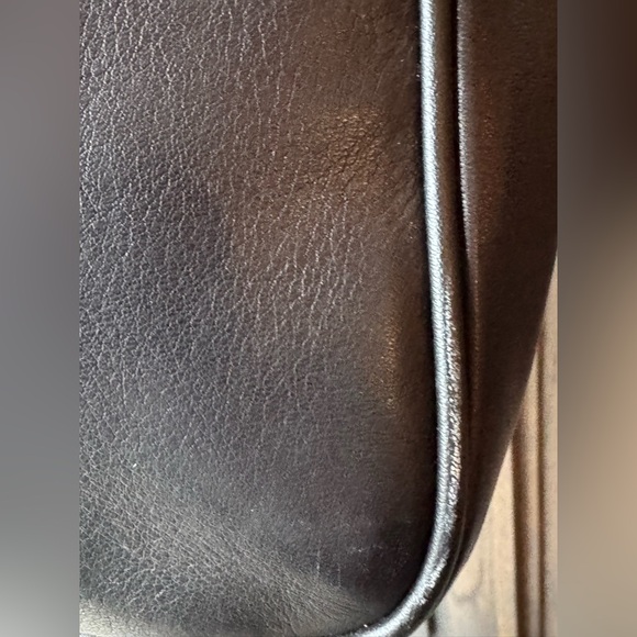 Tignanello Soft Black Leather Business Tote purse bag - Picture 9 of 10